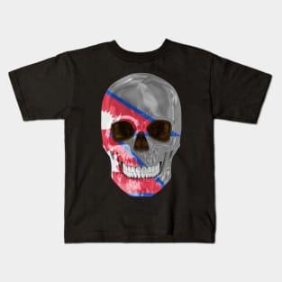 Nepal Flag Skull - Gift for Nepalese With Roots From Nepal Kids T-Shirt